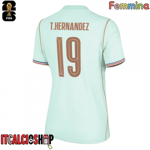 Francia Theo Hernandez #19 Seconda Maglia Femmina Mondiali 2026 Manica Corta